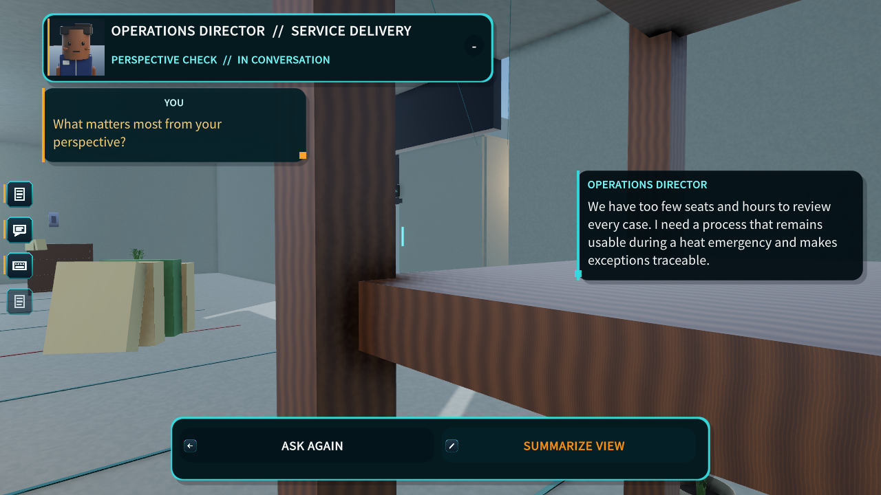 In-game capture: listening to the engineer and operations director